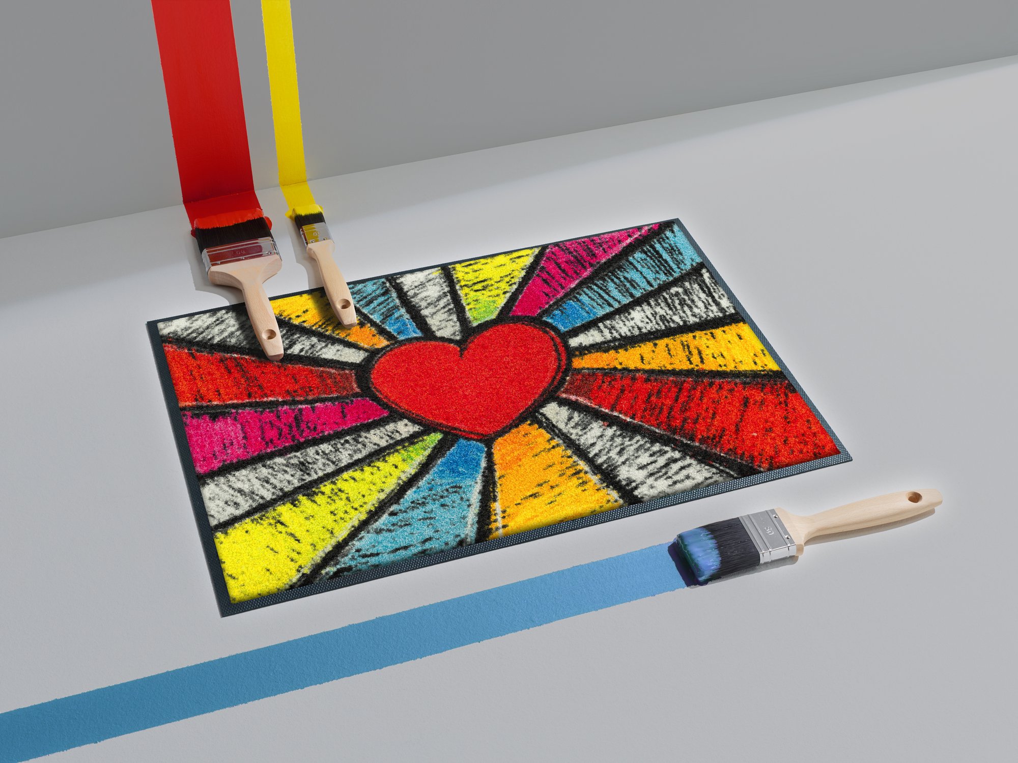 wash+dry Fussmatte Pop Art Heart 40x60 9010216079593