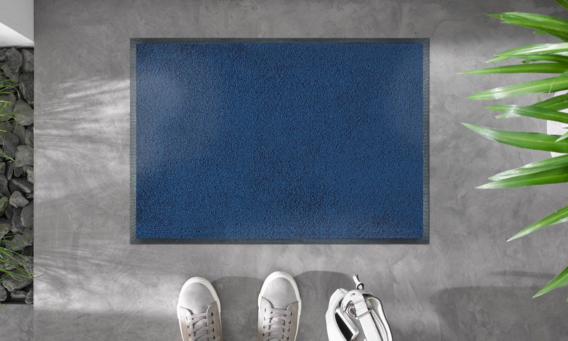 wash+dry Fussmatte Navy 40x60 4032445004837
