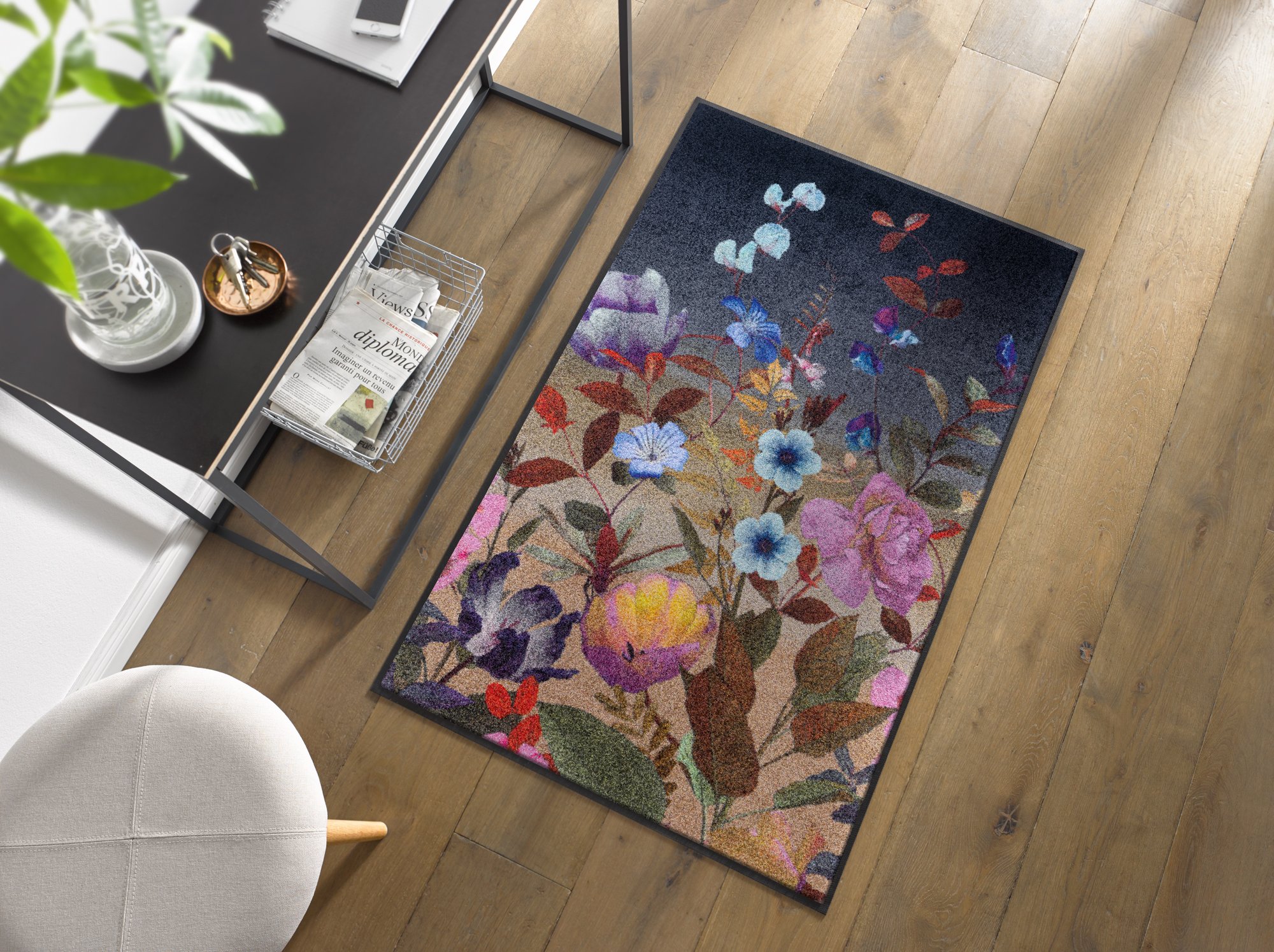 wash+dry Fussmatte Midnight Blooms 75x120 9010216074888