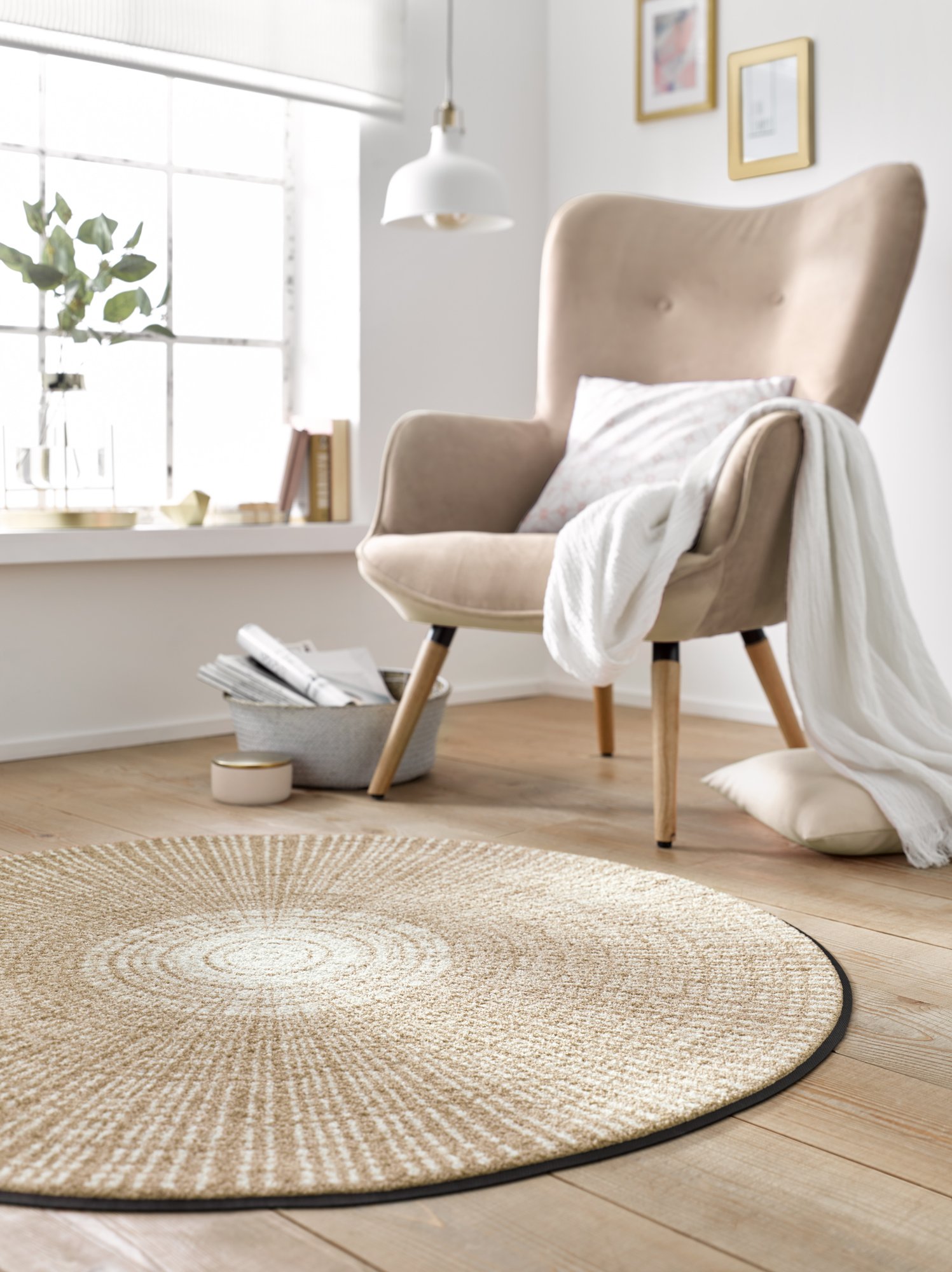 wash+dry Fussmatte Cascara beige 115x115 9010216060898