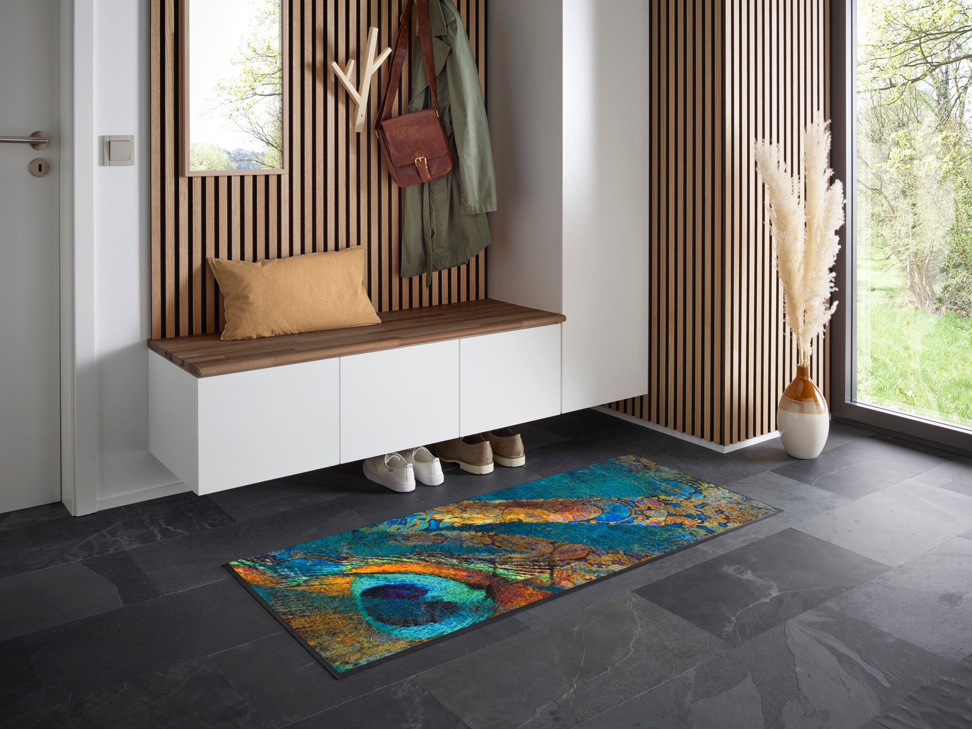 wash+dry Fussmatte Läufer Exotic Pavo 60x140 9010216056778