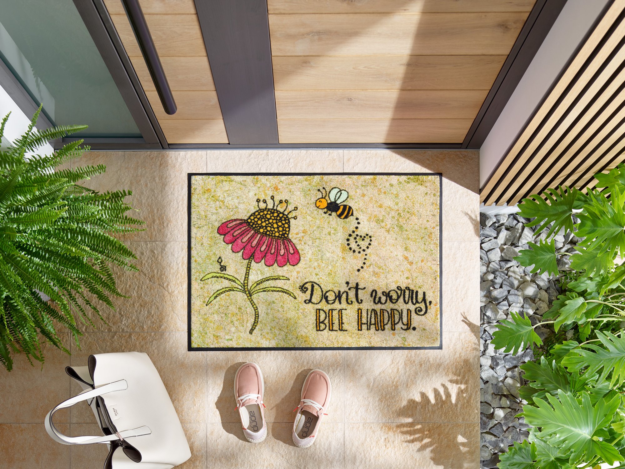 wash+dry Eingangsmatte Bee Happy 60x85 9010216075076