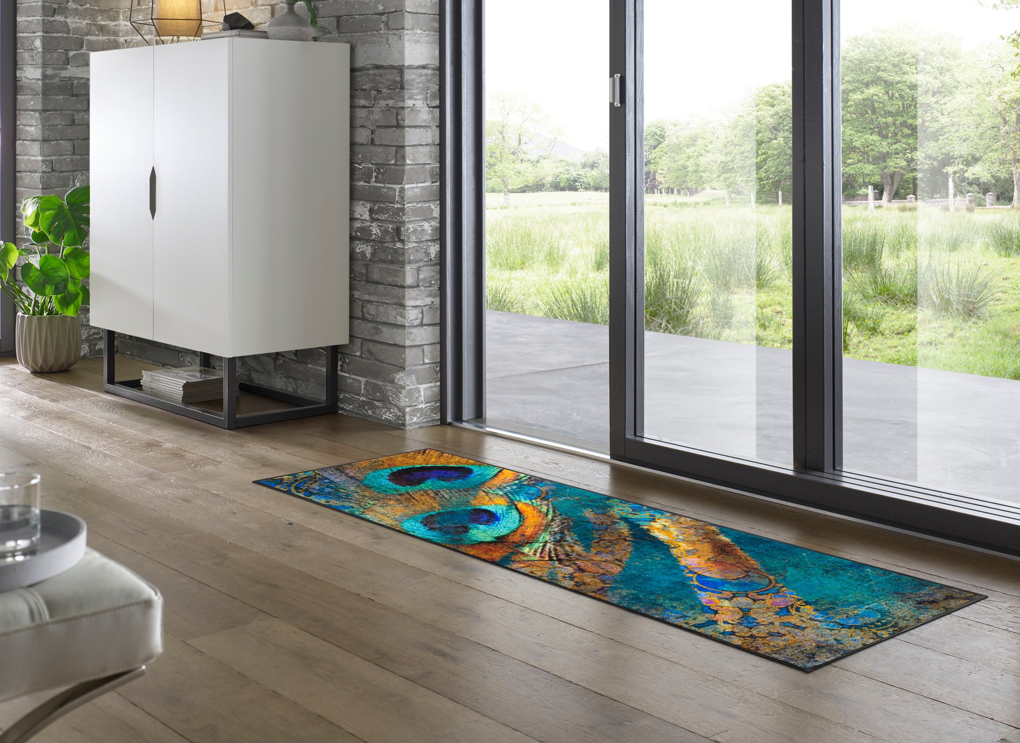 wash+dry Fussmatte Läufer Exotic Pavo 60x180 9010216030211