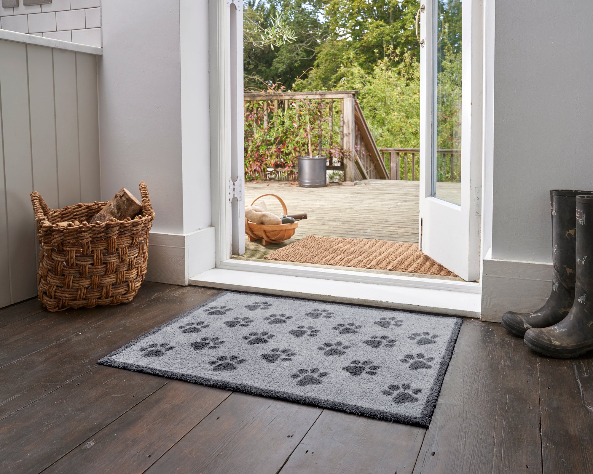 wash+dry Fussmatte Turtle Mat Fussmatte Paws Grey 60x85 5060025368221