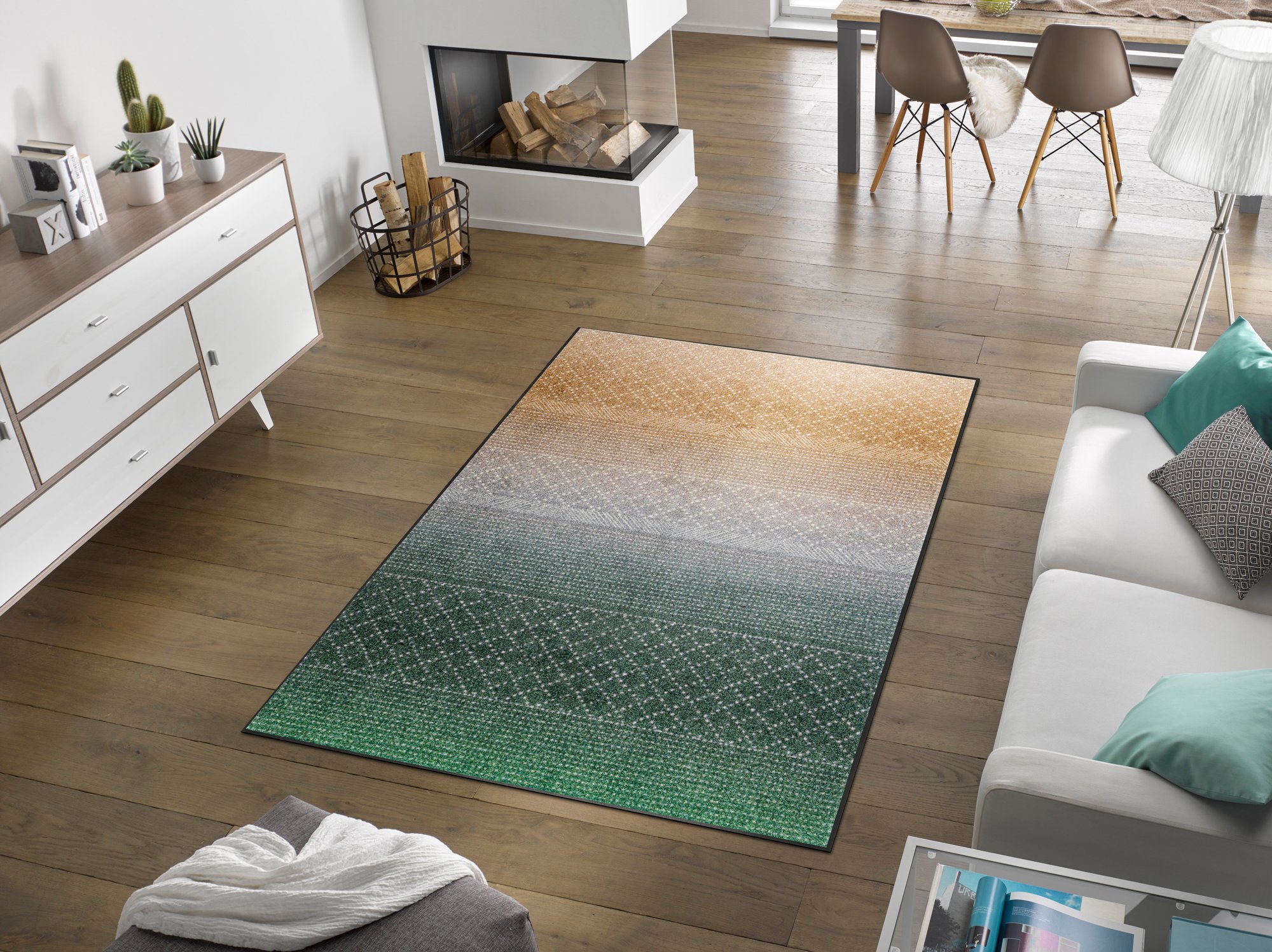 wash+dry Fussmatte Wohnteppich Green Desert 115x175 9010216065169