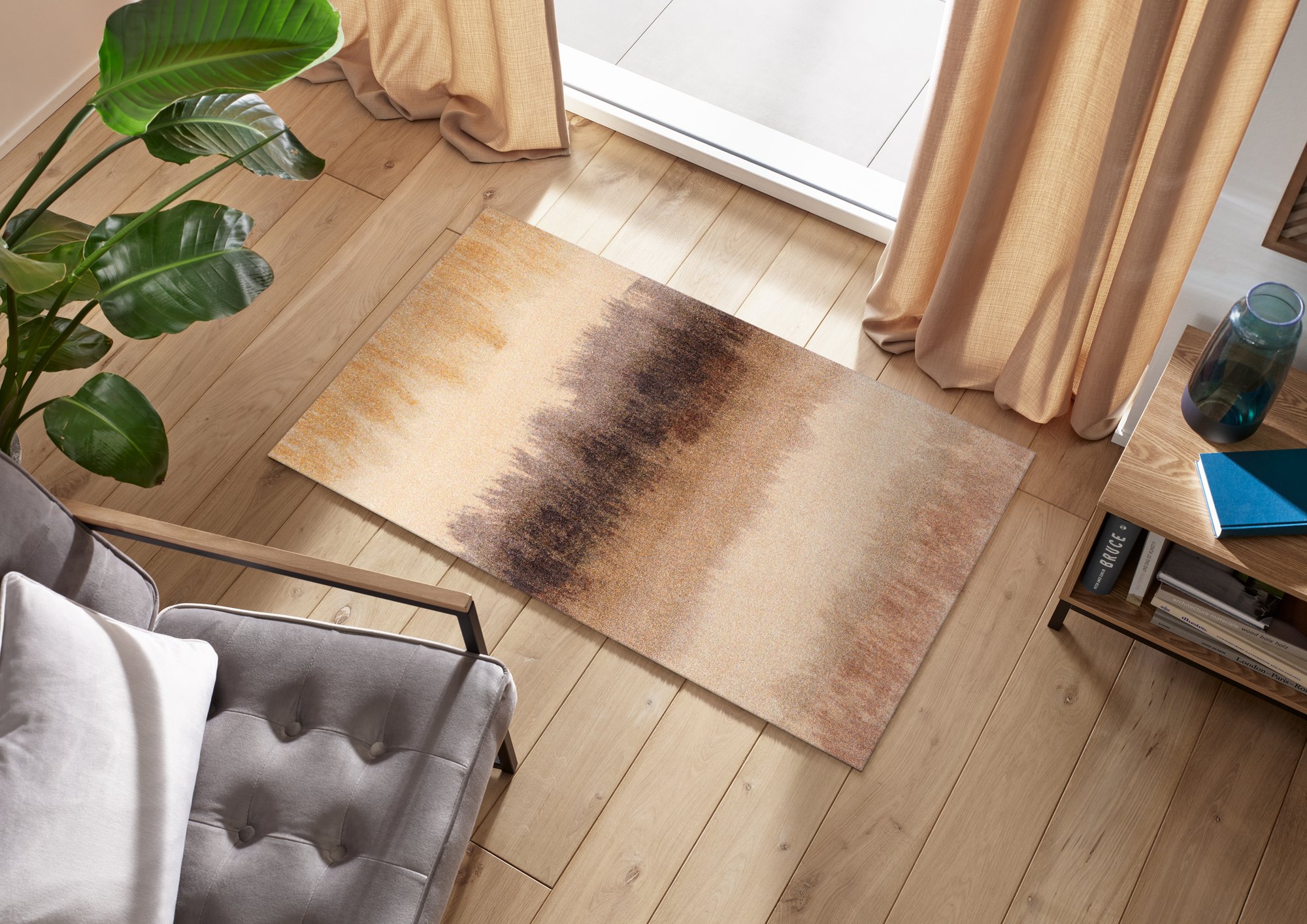 wash+dry Eingangsmatte Bronze Bands 70x120 9010216073607