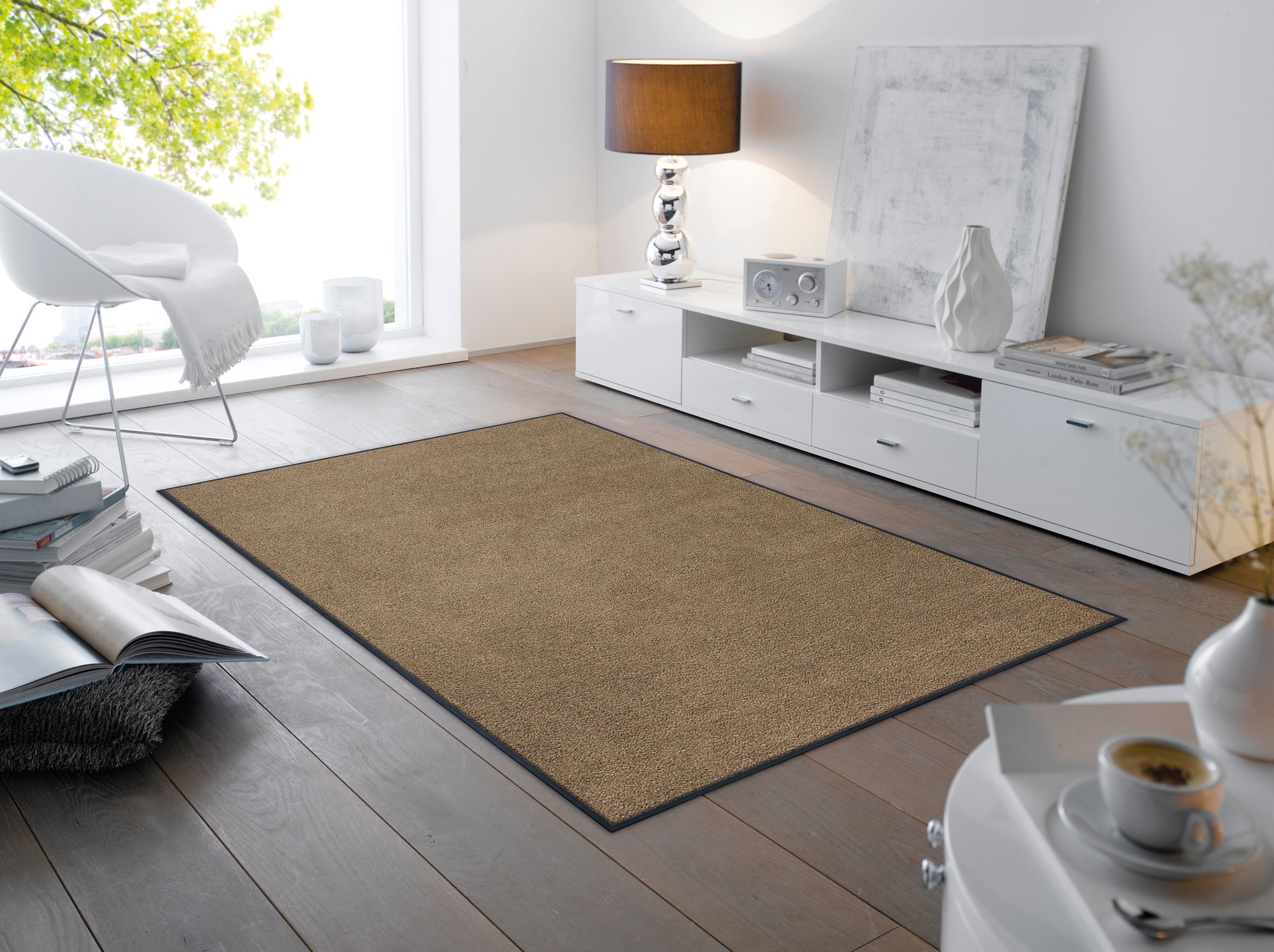 wash+dry Fussmatte Wohnteppich Espresso Brown 120x180 9010216081855