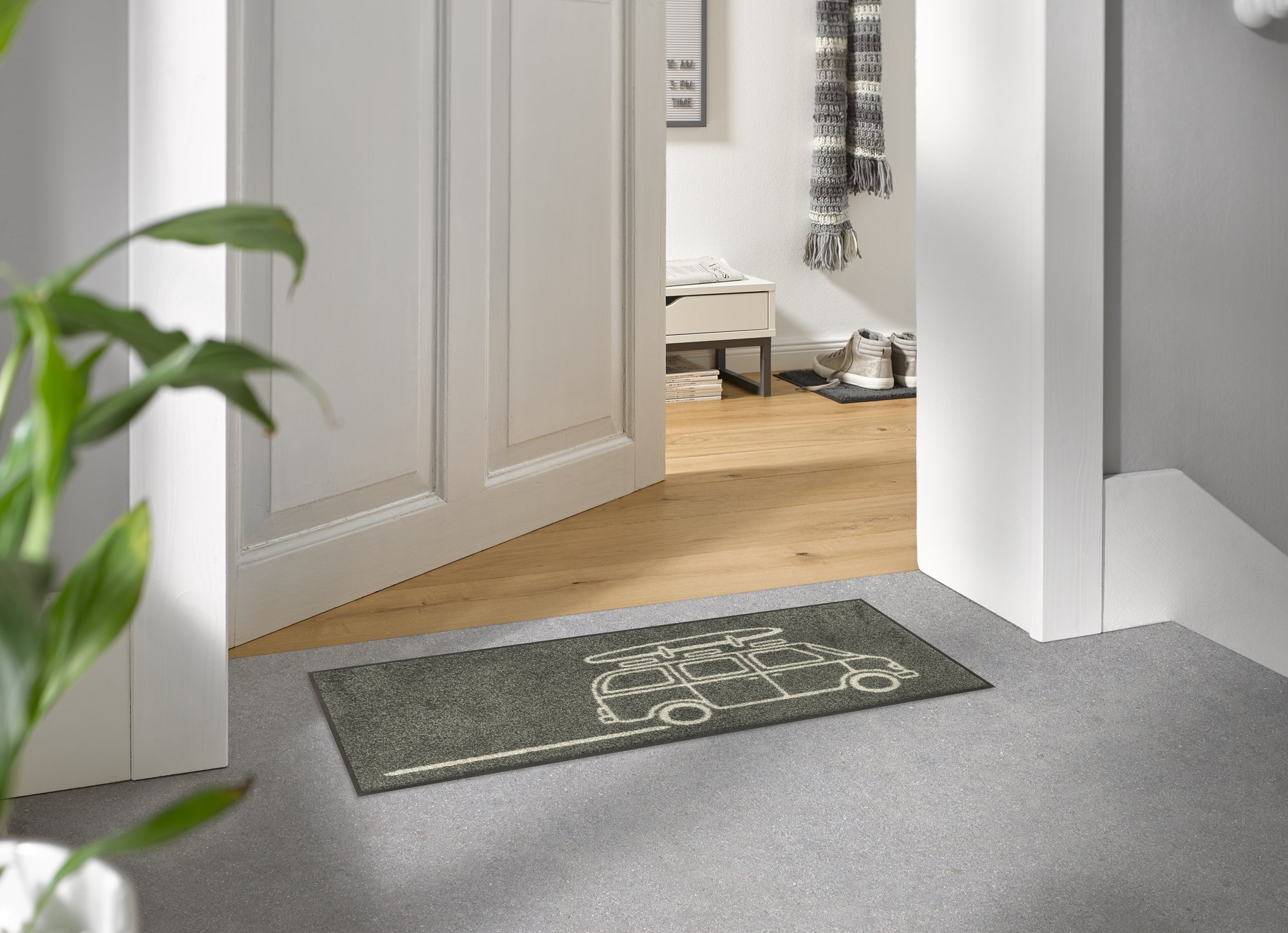 wash+dry Fussmatte Keep it Simple grey 35x75 9010216075014