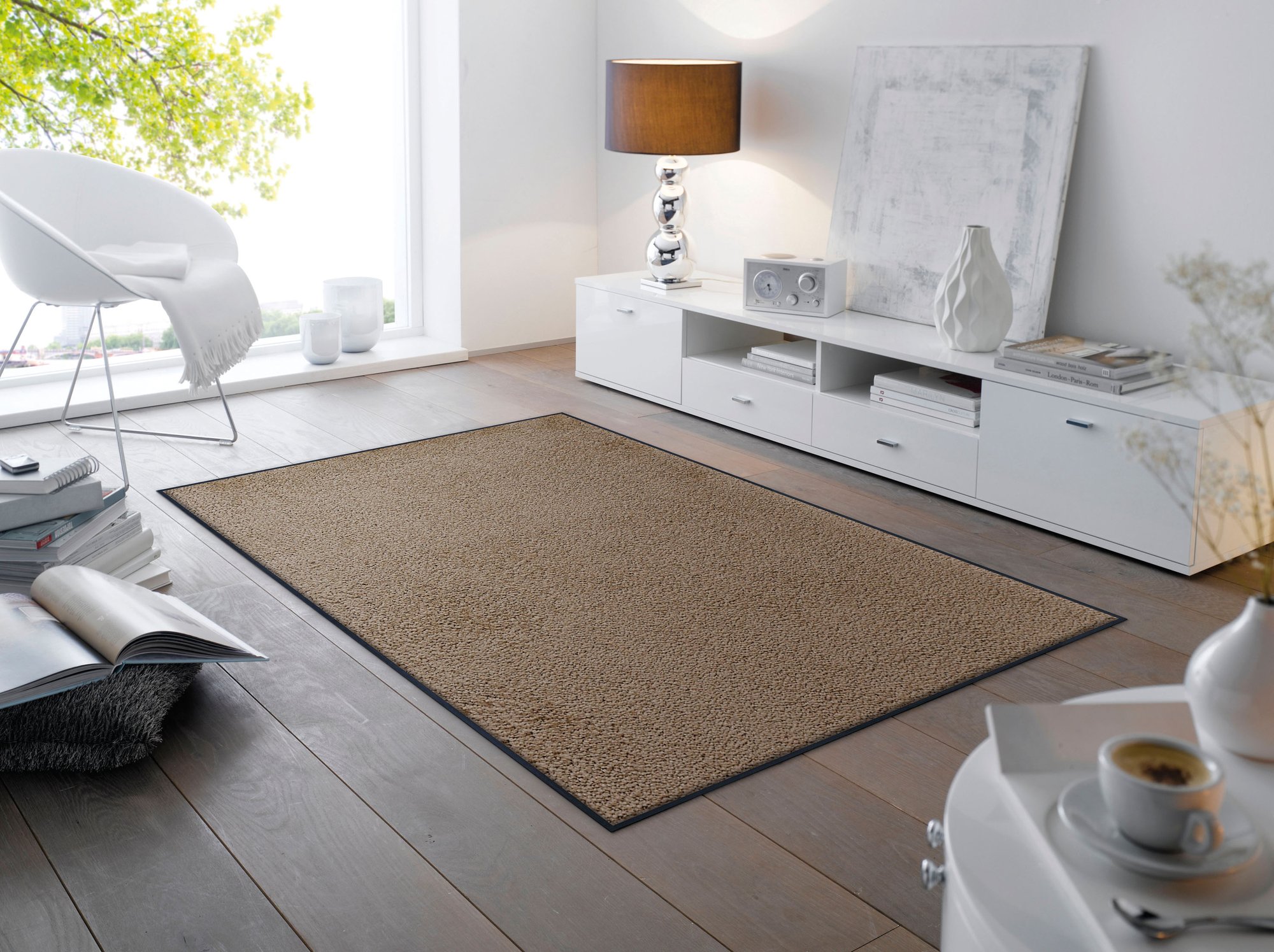 wash+dry Eingangsmatte Wohnteppich Taupe 120x180 4032445006374