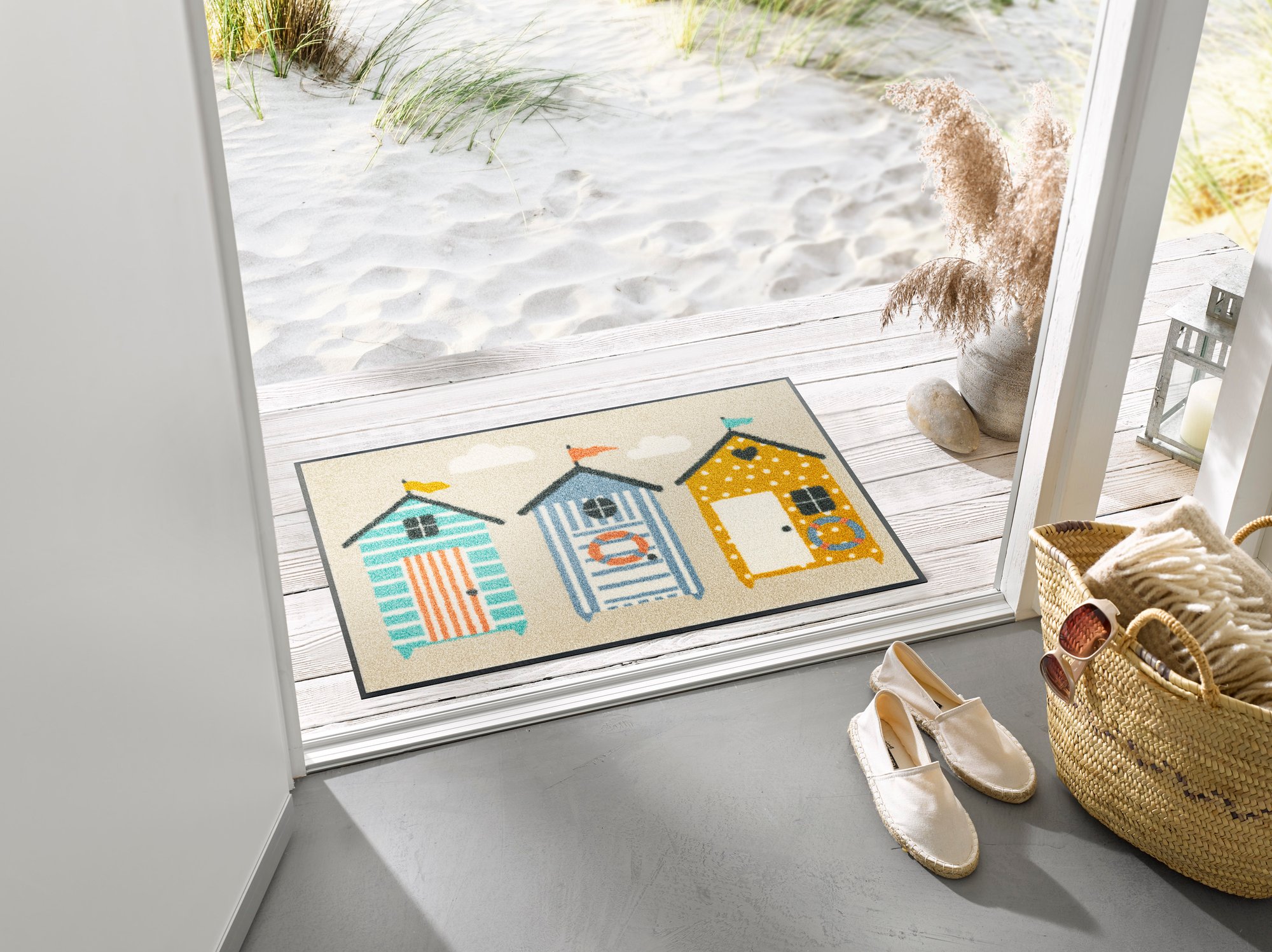 wash+dry Eingangsmatte Beachhut 50x75 9010216070828