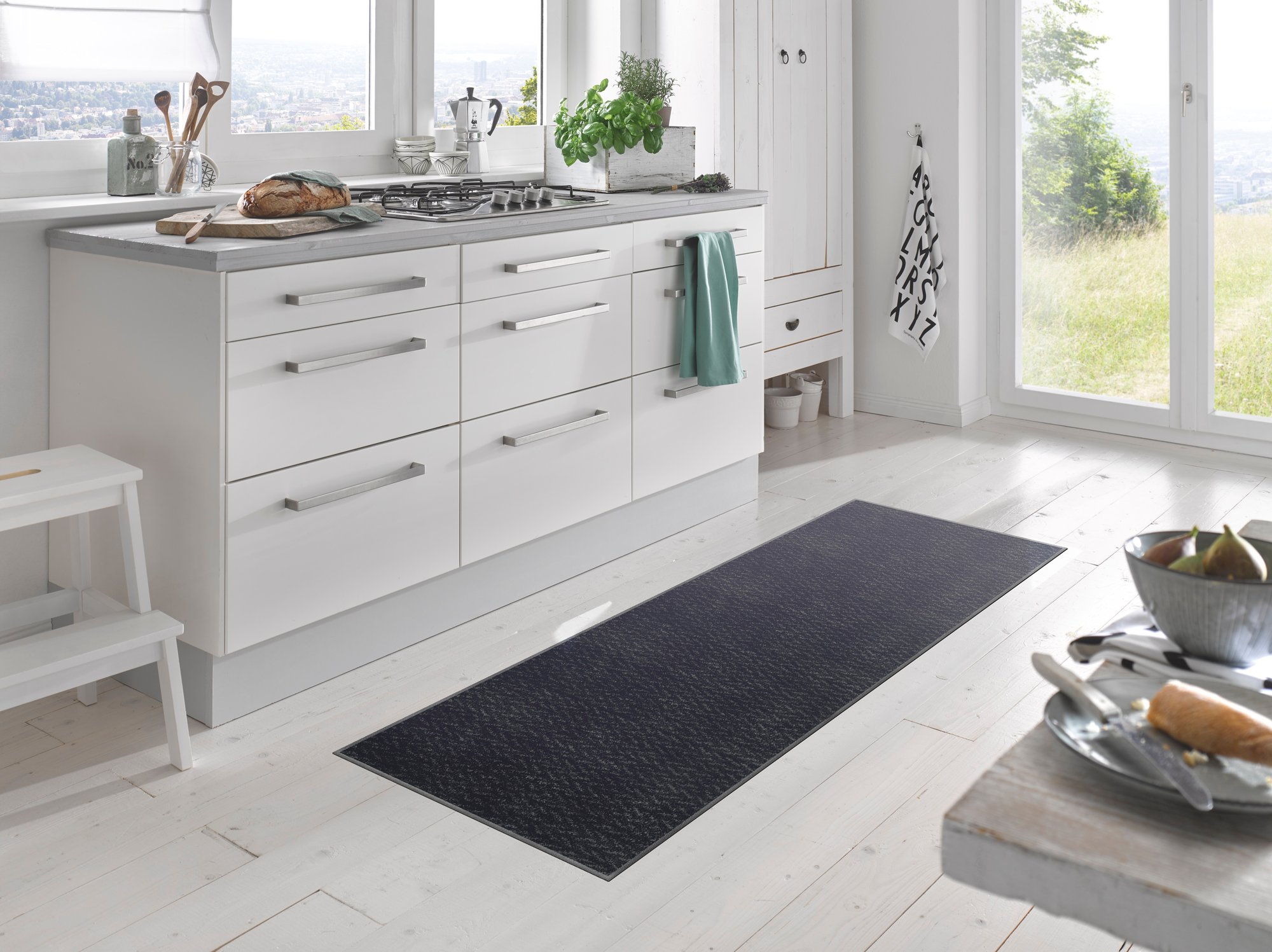 wash+dry Fussmatte Läufer Duo Charcoal 60x180 9010216056396