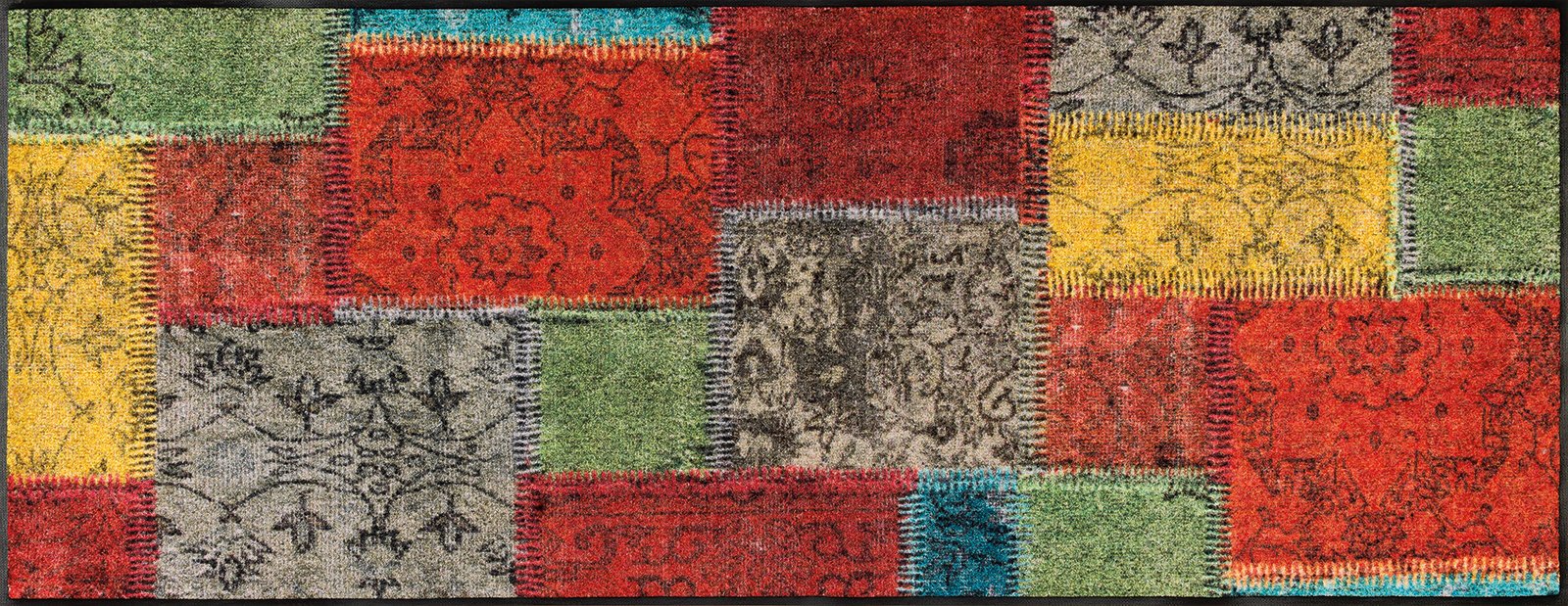 wash+dry Fussmatte Läufer Vintage Patches 75x190 4032445083139