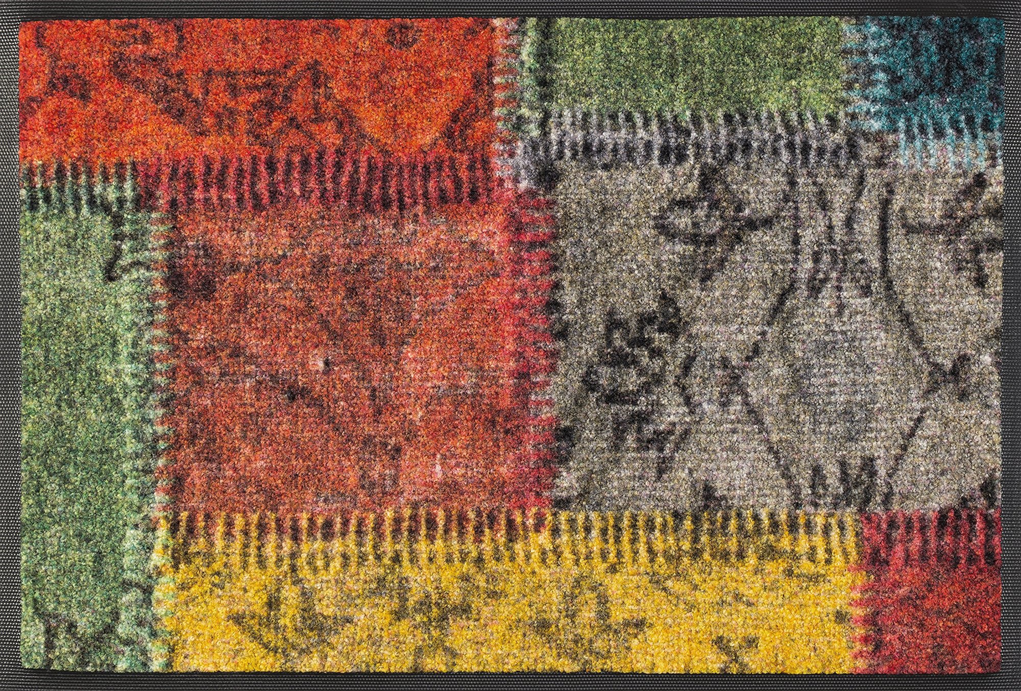 wash+dry Eingangsmatte Vintage Patches 40x60 4032445088714
