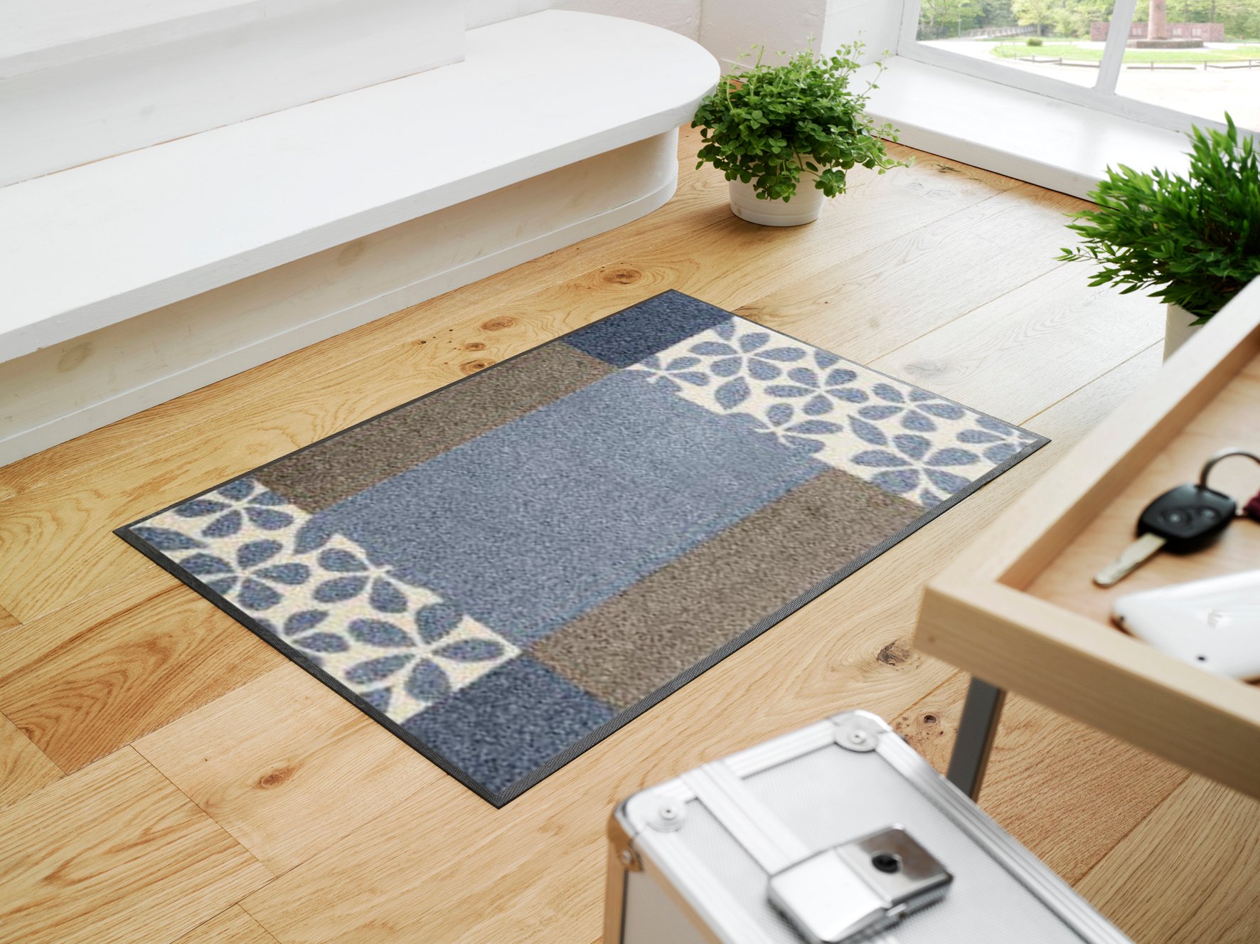 wash+dry Fussmatte Florita grey 50x75 4032445064558
