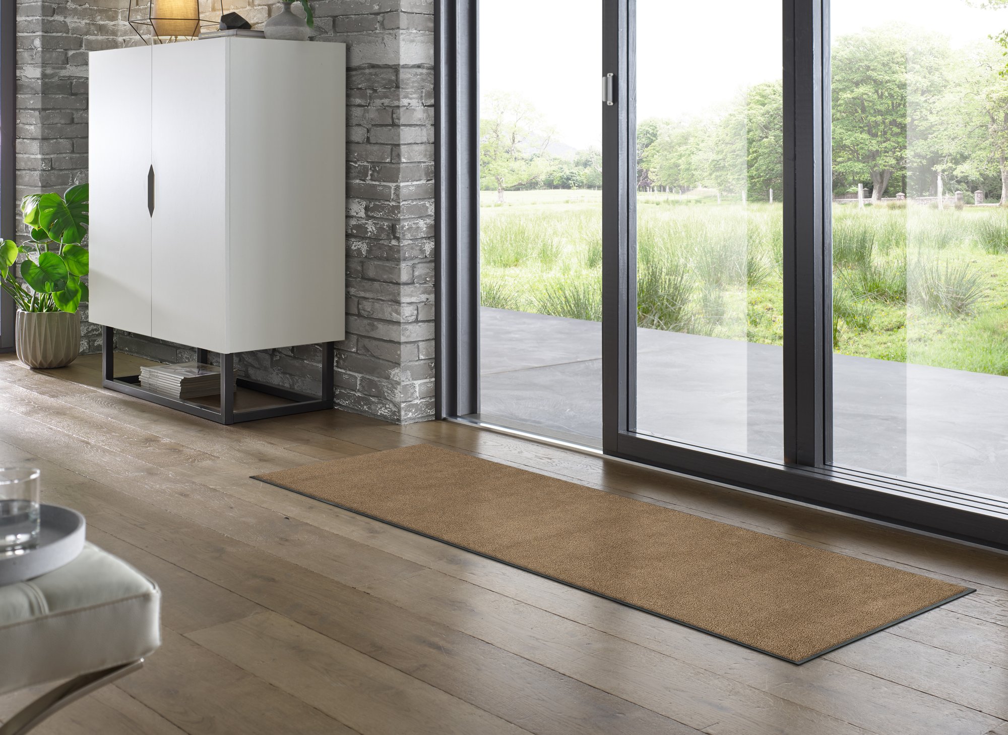 wash+dry Fussmatte Läufer Espresso Brown 60x180 9010216081824