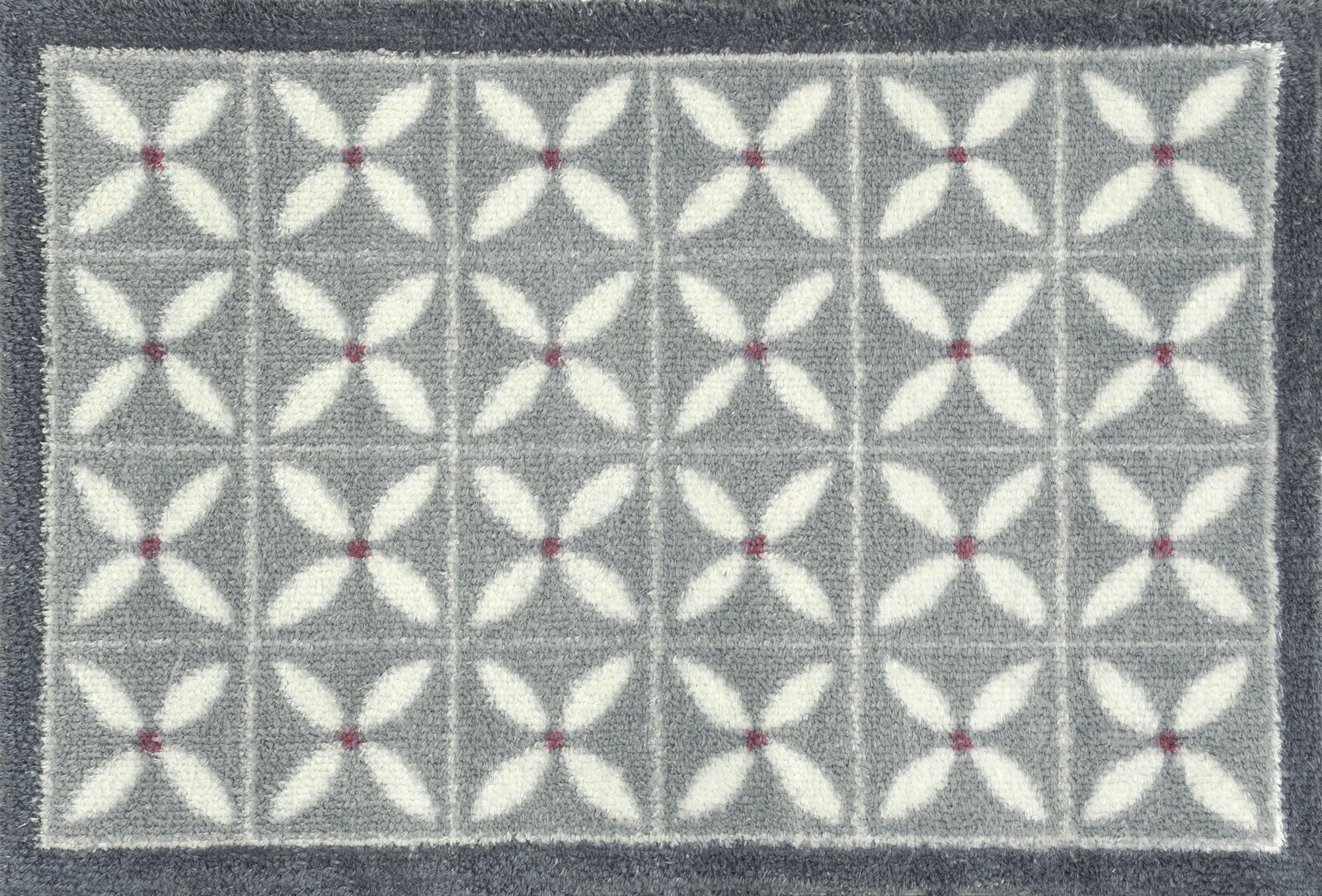 wash+dry Fussmatte Turtle Mat Fussmatte Flower Fields Grey 40x60 5060731183255