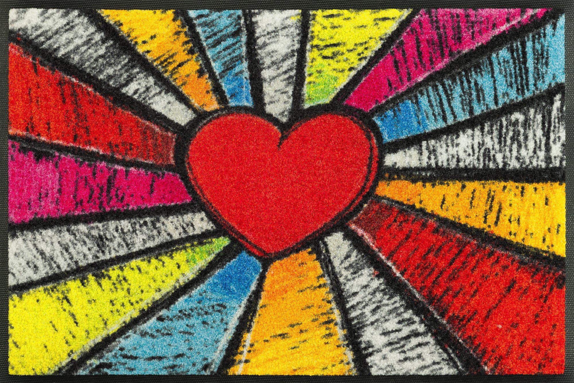 wash+dry Fussmatte Pop Art Heart 40x60 9010216079593