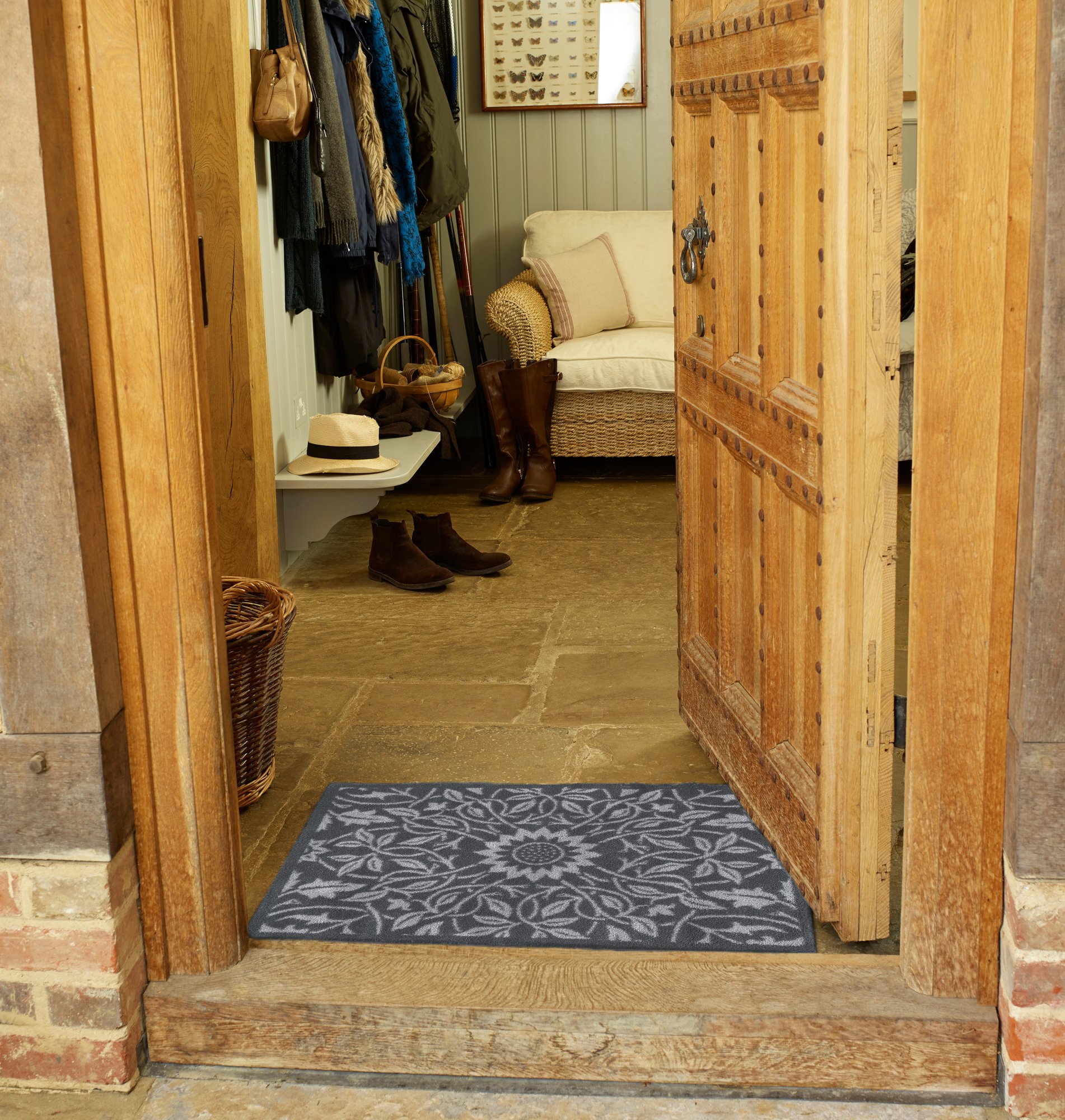 wash+dry Eingangsmatte Turtle Mat Fussmatte St James Ceiling Grey 60x85 5060731181916