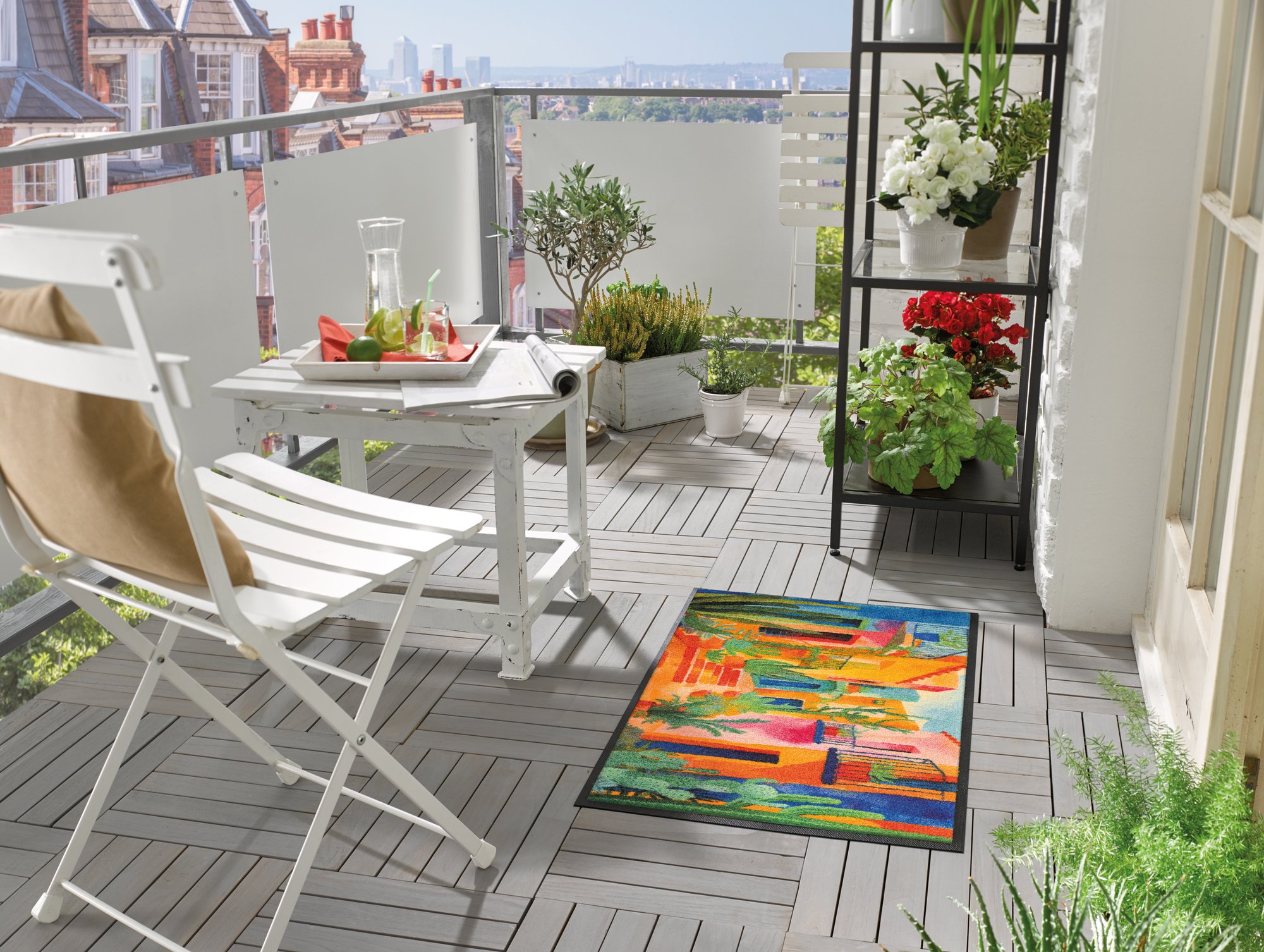 wash+dry Fussmatte Casas de Colores 50x75 9010216078886