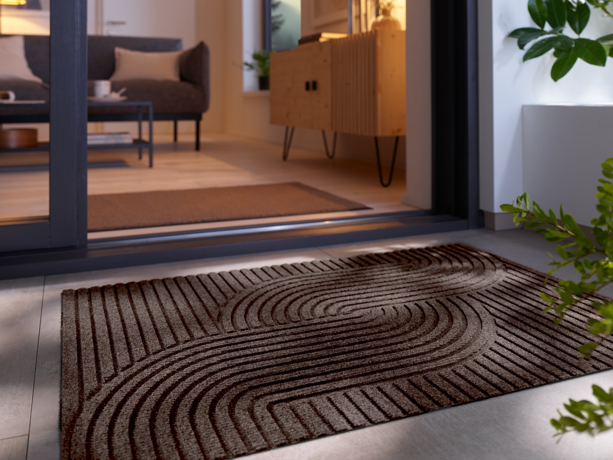 wash+dry Matte DUNE Fussmatte Loop dark brown 60x90 9010216079517