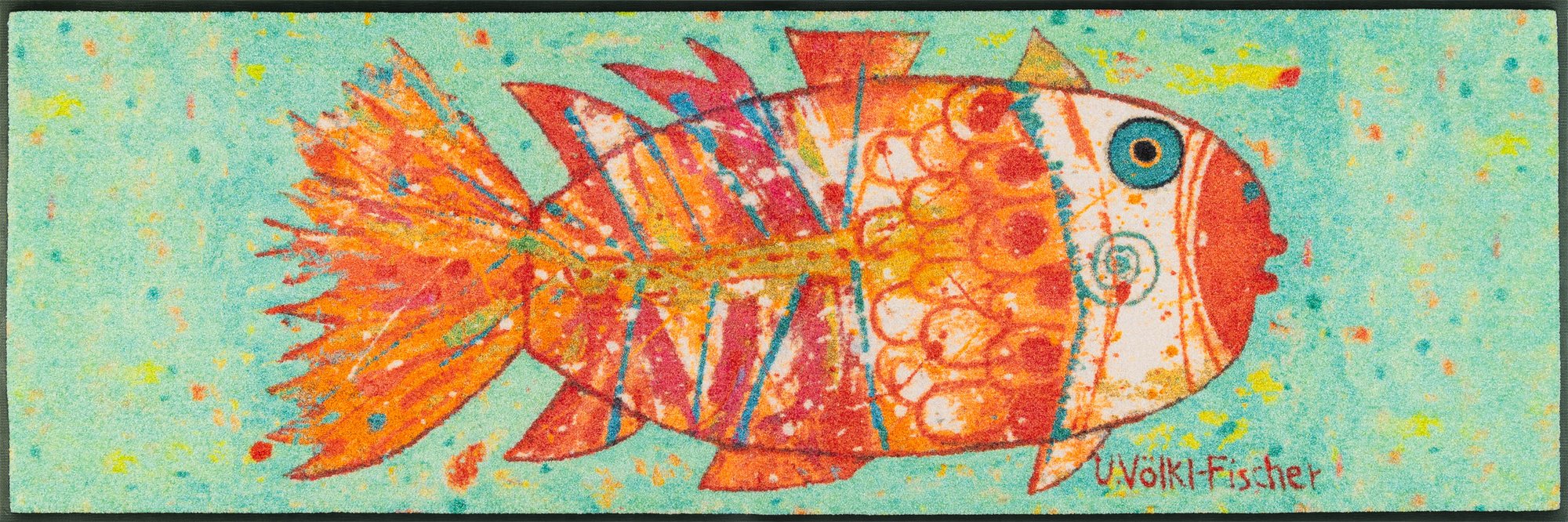 wash+dry Fussmatte Läufer Funky Fish 60x180 9010216038736