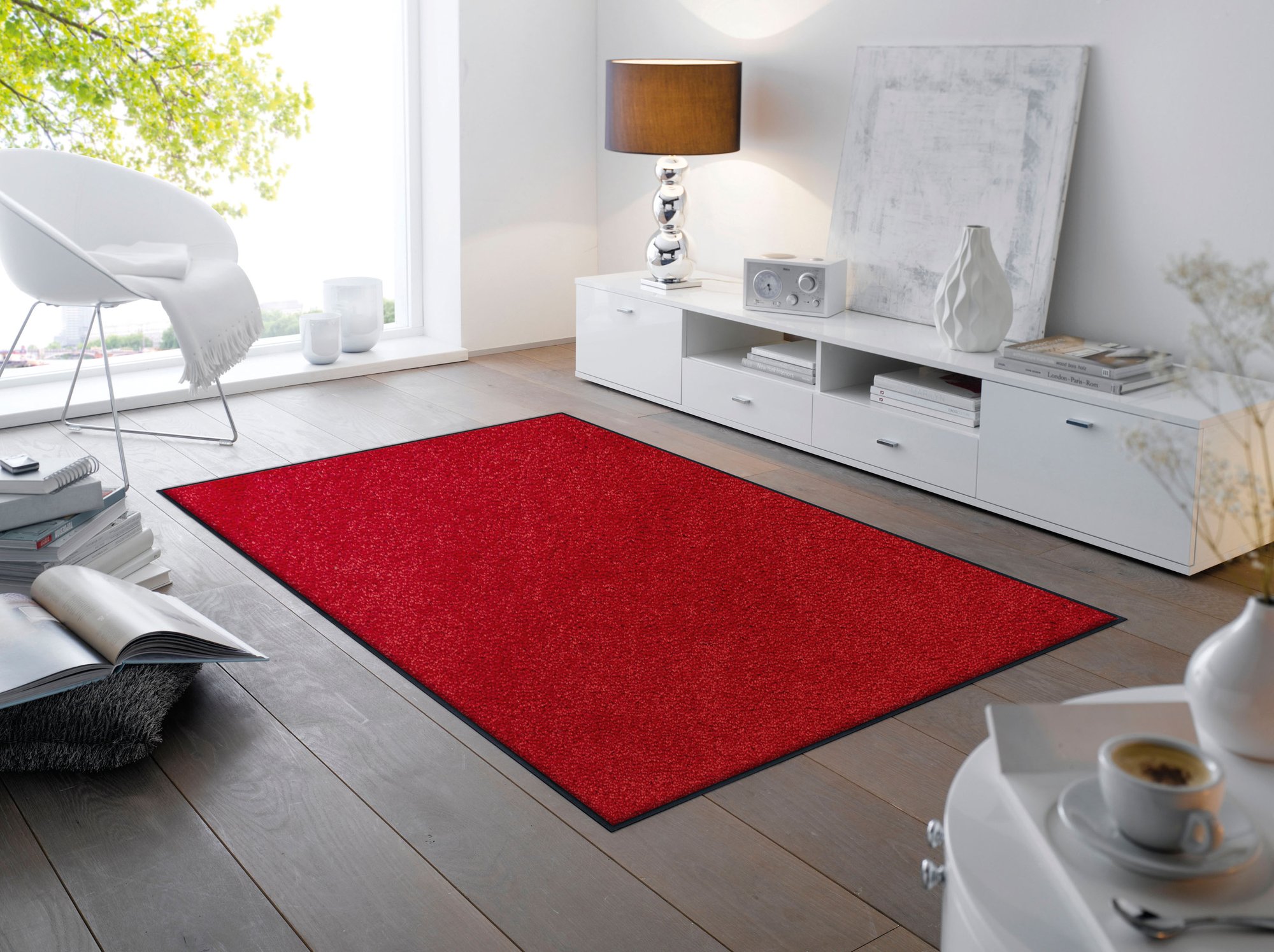 wash+dry Matte Wohnteppich Regal Red 120x180 4032445036302