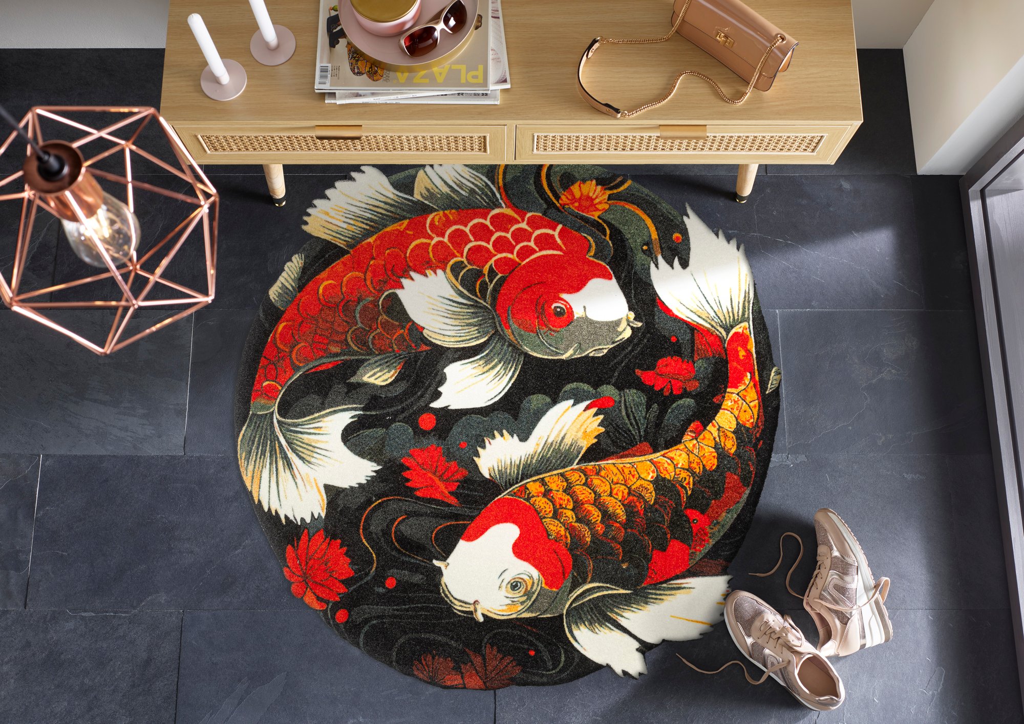 wash+dry Eingangsmatte Koi Couple 120x120 9010216075182