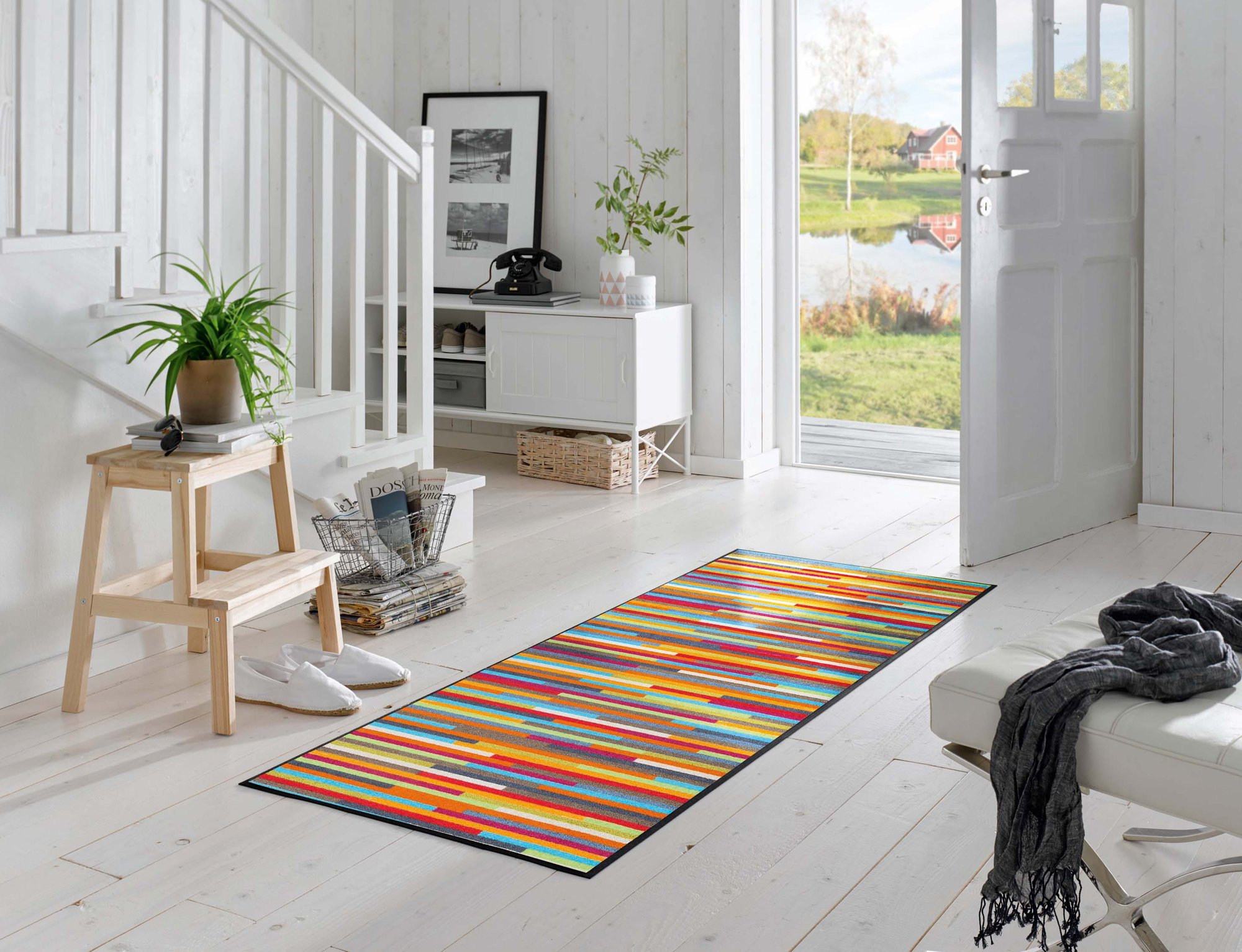 wash+dry Fussmatte Läufer Mikado Stripes 75x190 4032445062349
