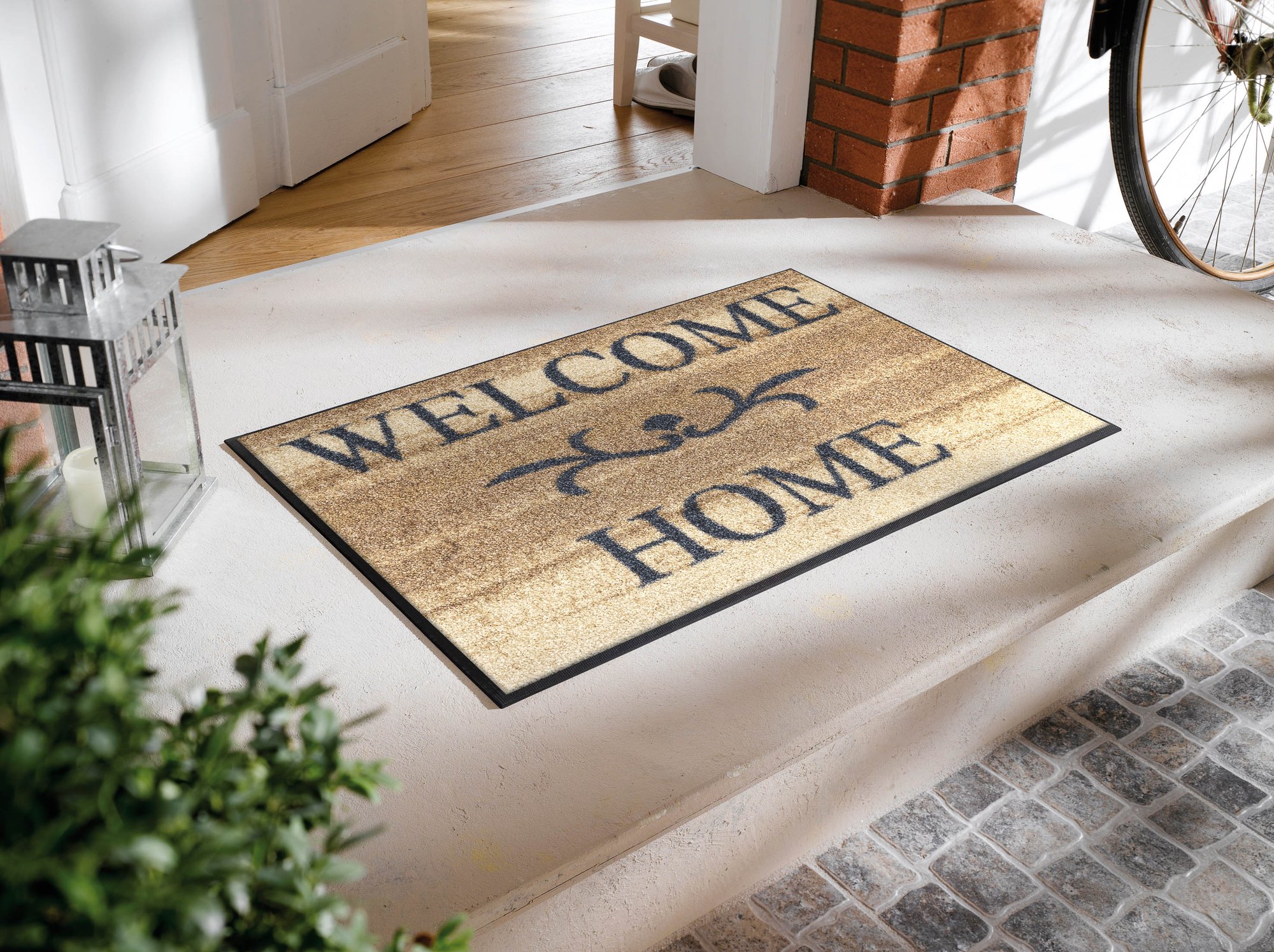 wash+dry Fussmatte Welcome Home beige 50x75 4032445009610