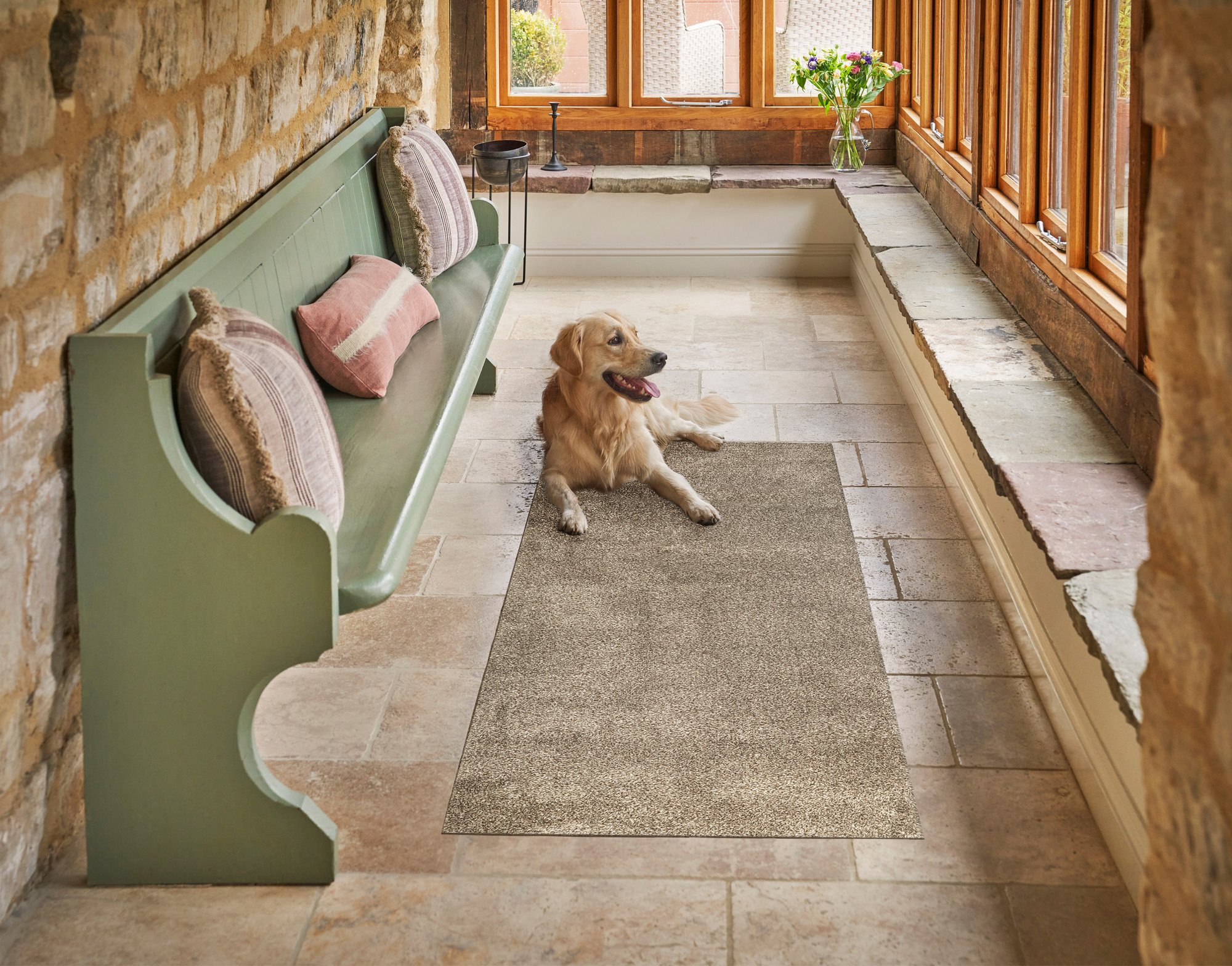 wash+dry Fussmatte Turtle Mat Teppichläufer Fawn 75x200 5060731184818