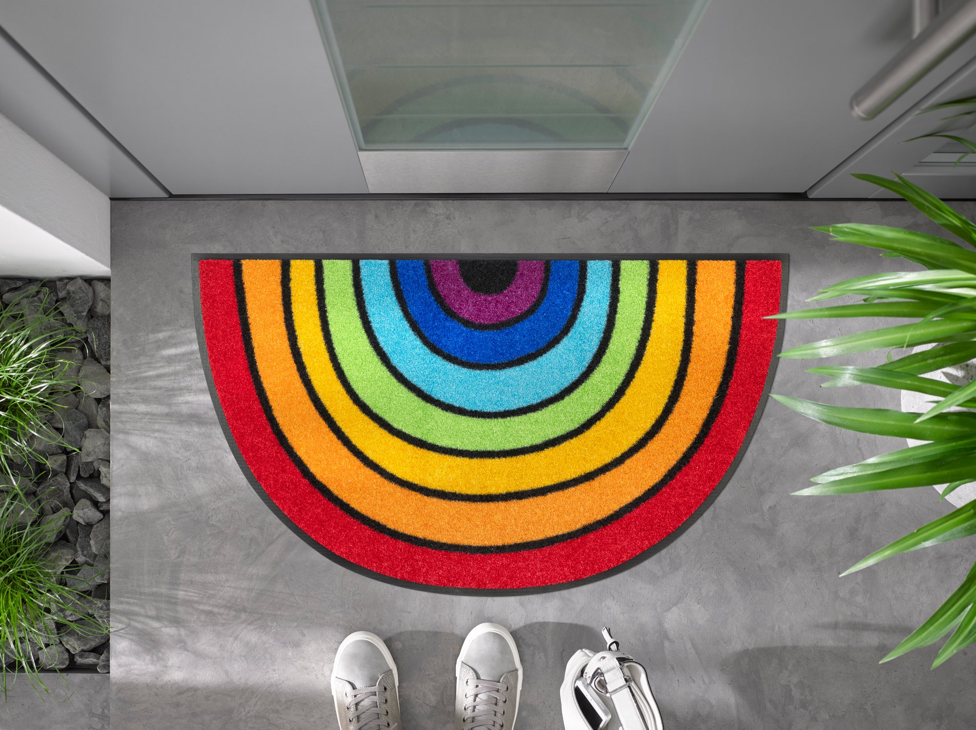 wash+dry Fussmatte Round Rainbow 50x85 9010216051735