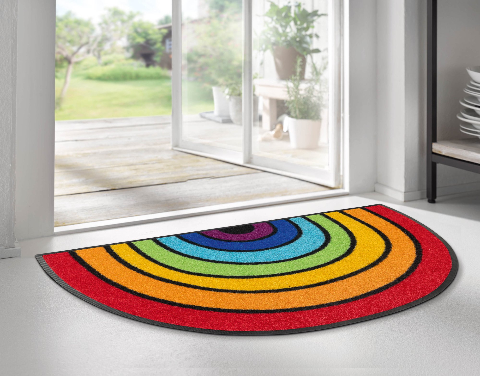 wash+dry Fussmatte Round Rainbow 50x85 9010216051735
