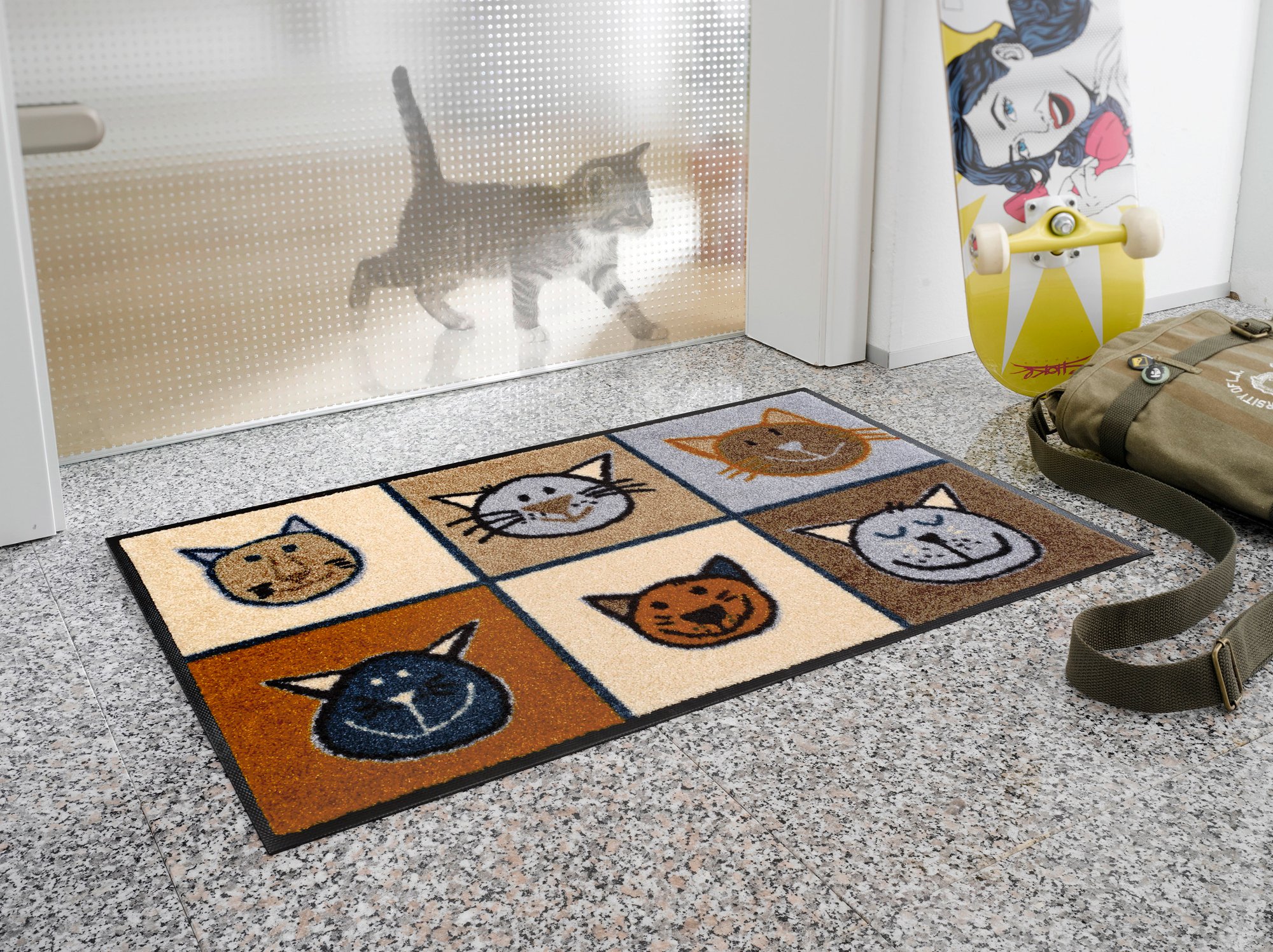 wash+dry Fussmatte Miau Miau 50x75 4032445008217