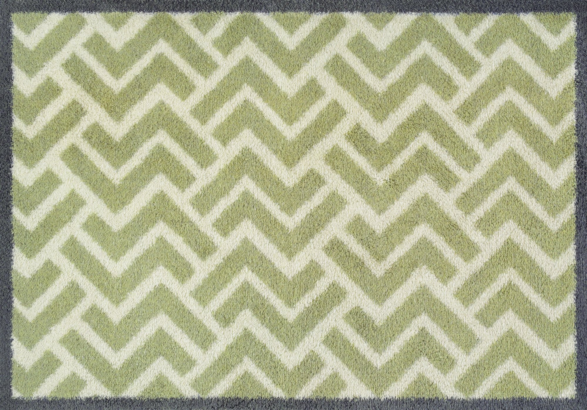 wash+dry Fussmatte Turtle Mat Fussmatte Herringbone Green 60x85 5060025369662