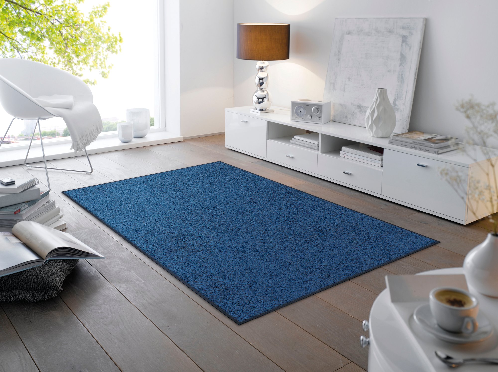 wash+dry Fussmatte Wohnteppich Navy 120x180 4032445006343
