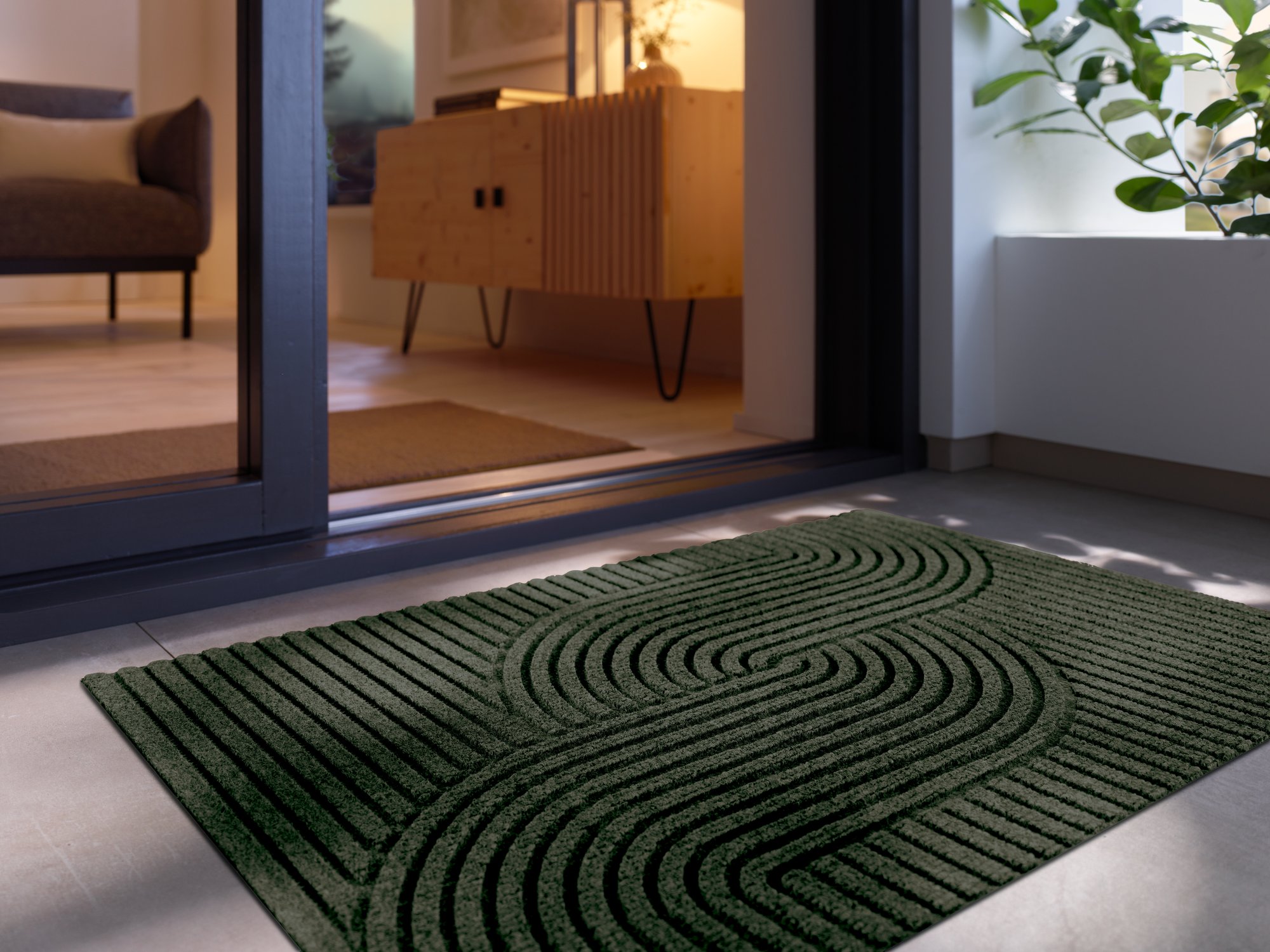 wash+dry Fussmatte DUNE Fussmatte Loop midnight green 60x90 9010216079555